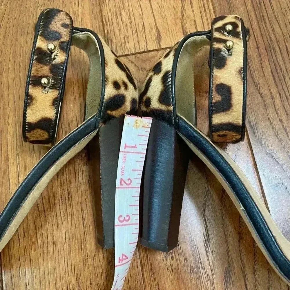J CREW COLLECTION Lanie Calf-Hair Stacked Heel Shoe 7 - Picture 8 of 11
